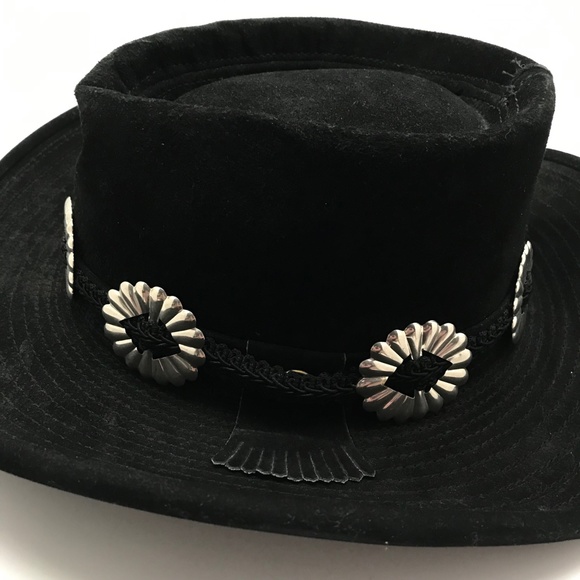 Henschel Black Suede Cowgirl Hat with Concho Band - Medium main image 10